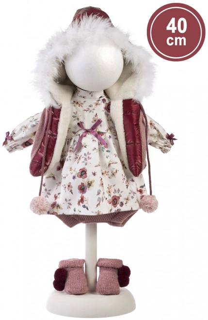 Llorens 540C CARLA - poupée réaliste avec corps en tissu doux - 40 cm