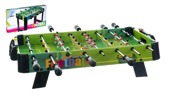 Jeu de société Football de table 71x36cm tiges métalliques en bois avec compteur dans une boîte 67x7x36cm