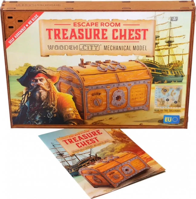 Puzzle 3D en bois Escape Room Coffre au Trésor