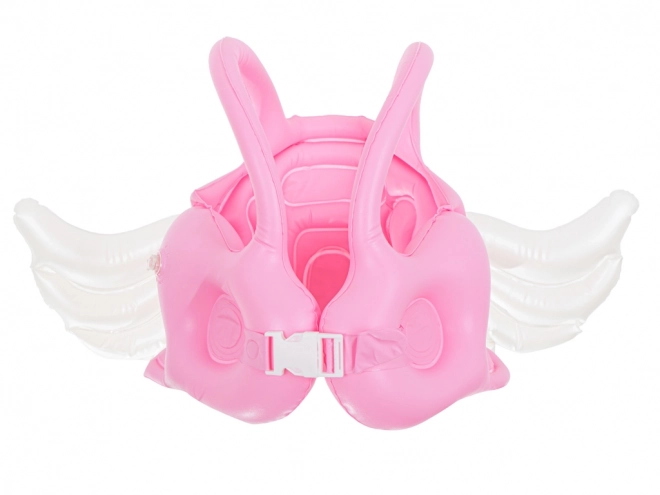 Gilet de nage gonflable rose avec ailes