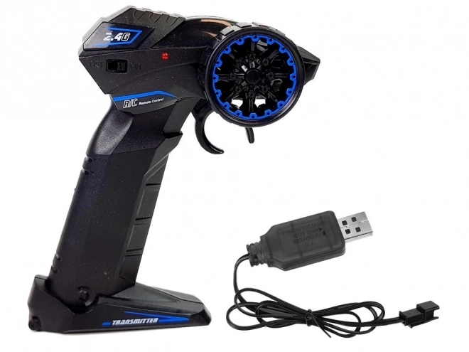 Moto de course sportive télécommandée 2.4G Portée 35m Bleu