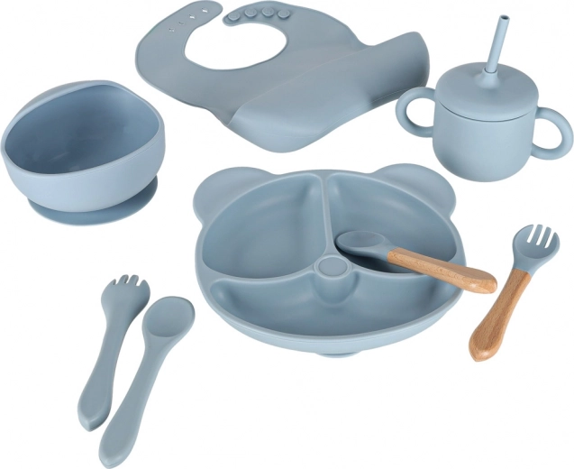 Assiette et bol avec ventouse pour limiter le désordre