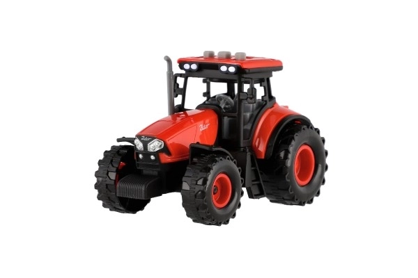 Tracteur rouge Zetor avec remorque et effets sonores et lumineux - 36 cm