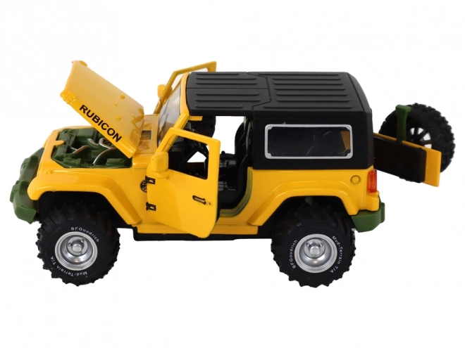 Voiture tout-terrain Traction par friction à batterie Jaune métallique 1:32