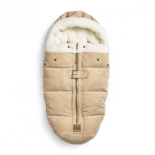 Elodie Details - Sac de couchage pour poussette - Aviator Noir – Beige/gris || Alcantara