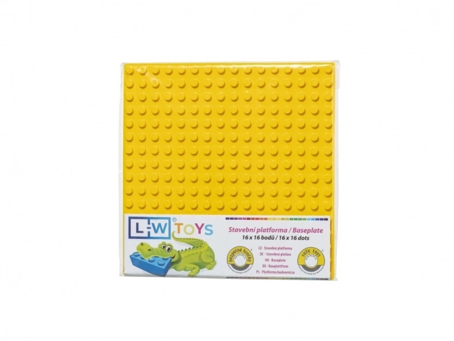 Plaque de construction Junior jaune 16x16