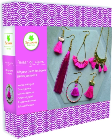 Kit créatif pour fabriquer des bijoux à pompons