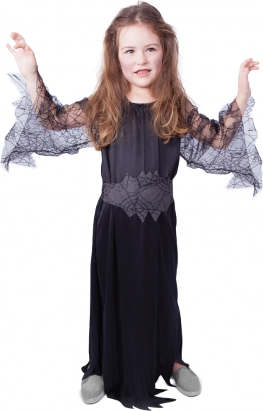 Costume enfant de sorcière noire S (emballage éco)