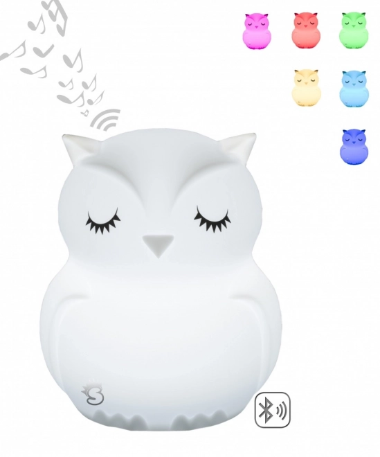 Lampe de nuit en silicone changeant de couleur avec haut-parleur Bluetooth Lumière Chouette HU HU HU HU HU