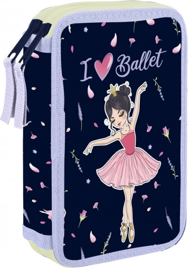 Trousse scolaire à deux étages Ballerine – vide