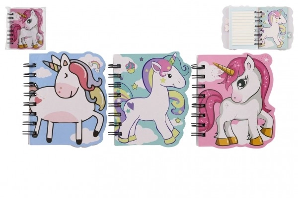 Bloc-notes avec motif de licorne