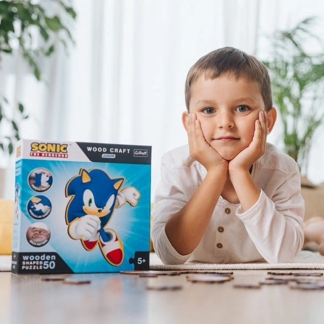 Puzzle en bois Sonic 50 pièces