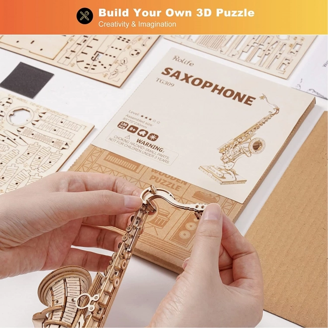 Saxophone - Kit de construction en bois 3D