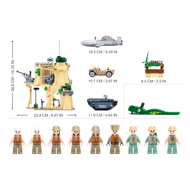 Sluban Armée WW2 M38-B1111 Bataille d'Iwo Jima