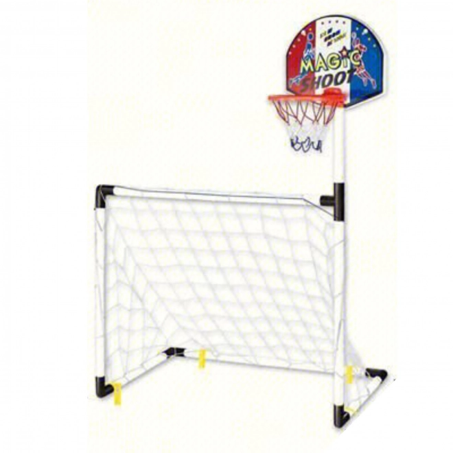 Woopie set sportif 2 en 1 : Panier de basket et but de football