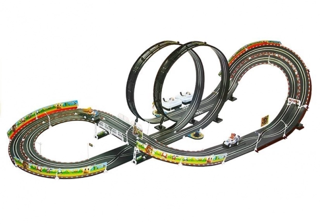 Piste de course électrique avec 2 voitures Mario RC