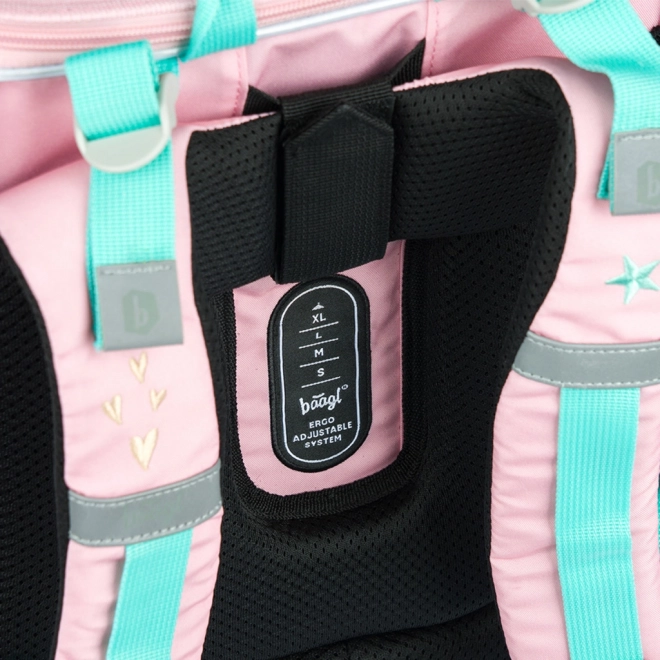 BAAGL Cartable Zippy Arc-en-ciel Rose