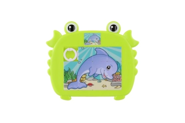 Jeu de puzzle animal en plastique 12,5x11cm 4 couleurs sur carte