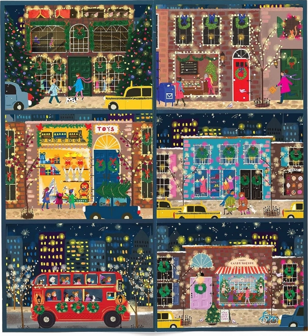 Calendrier de l'Avent puzzle lumières d'hiver
