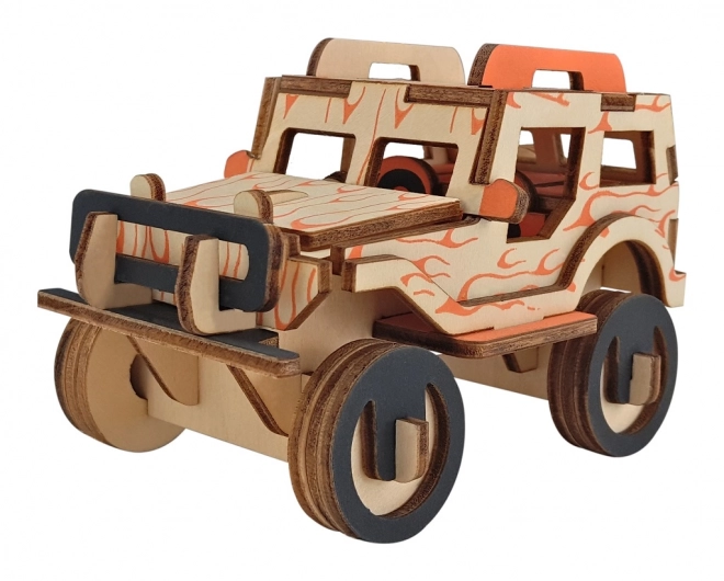 Puzzle 3D en bois Jeep