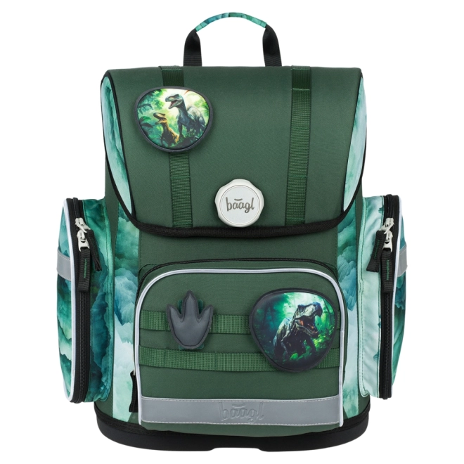 Ensemble scolaire Baagl Ergo Dino: cartable, trousse et sac