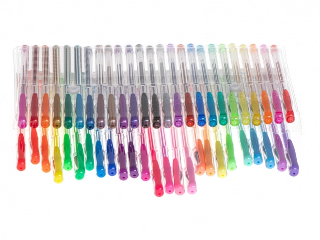 Stylos gel pailletés colorés - 50 pièces