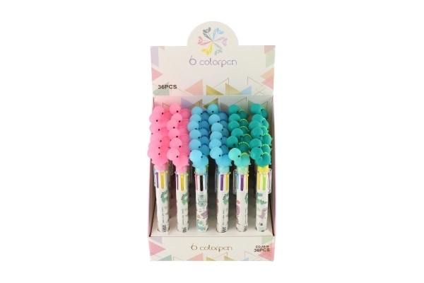 Stylo six couleurs avec motif dinosaure
