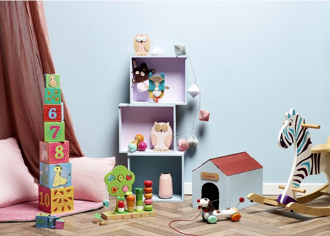Vilac tour empilable en cubes avec animaux