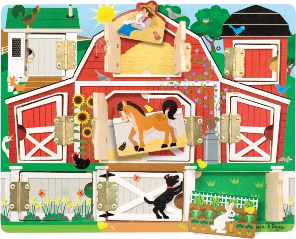 Ferme en bois avec portes Hide & Seek de Melissa & Doug