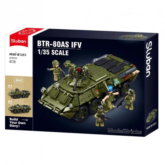 Kit de construction char BTR-80AS IFV de Sluban à l'échelle 1:35