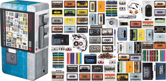 Puzzle Eurographics Lecteur de Cassettes 550 Pièces en Boîte Métallique