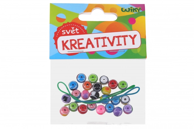 Perles colorées avec ficelle