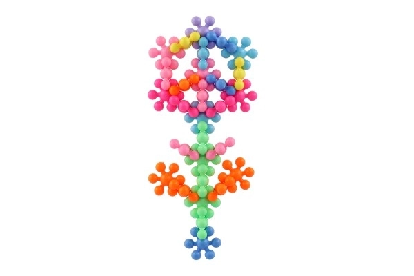 Jeu de construction coloré de fleurs pour enfants