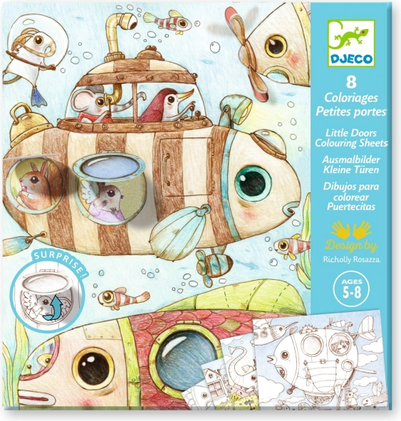 Livre de coloriage révélateur Malo en voyage par Djeco