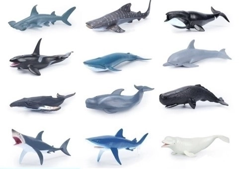 Figurines d'animaux monde marin 20 cm