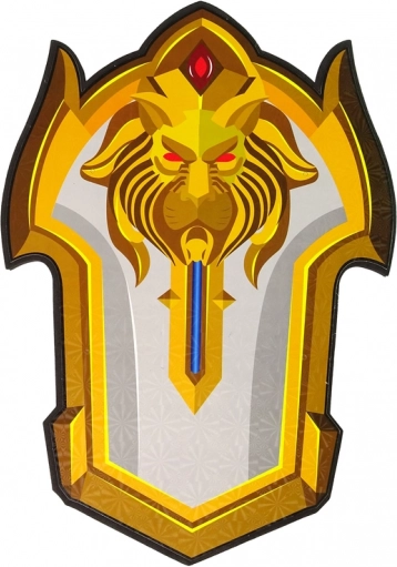 Bouclier décoratif avec éléments de lion