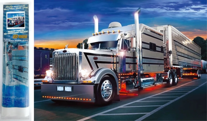 Norimpex peinture diamant Camion argenté 30x40 cm