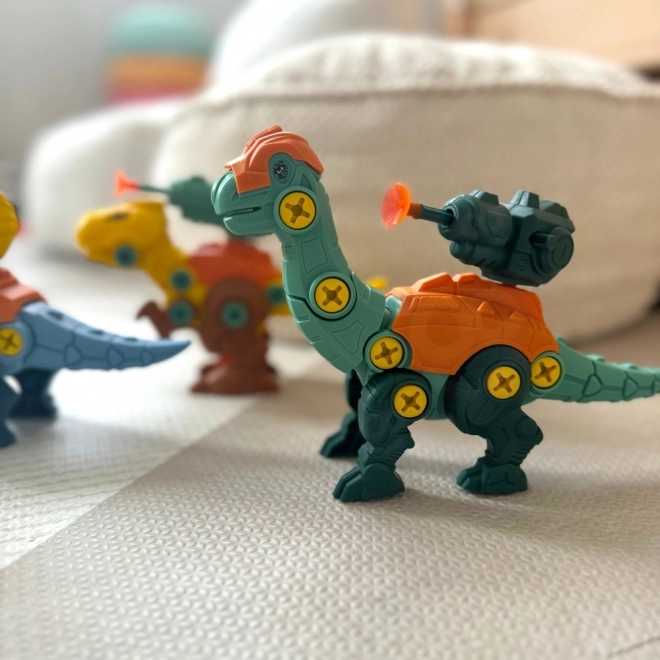 Woopie ensemble dinosaures à visser 3 pièces ensemble de construction avec mallette et perceuse avec tournevis