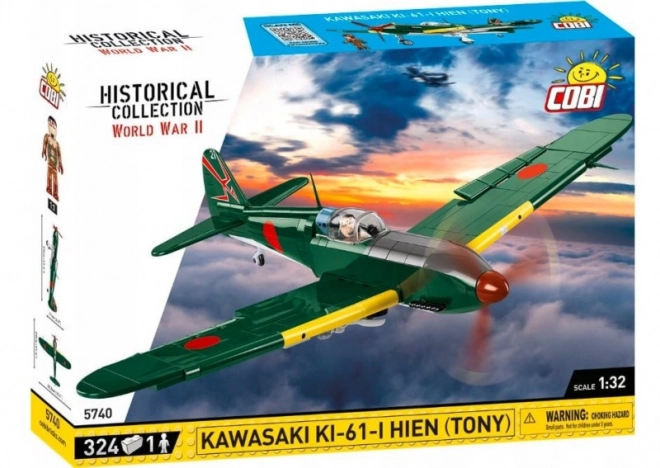 COBI 5740 II WW Kawasaki KI-61 I HIEN (Tony), 1:32, 350 pièces, 1 figurine