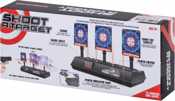Cible électronique de tir à 3 emplacements