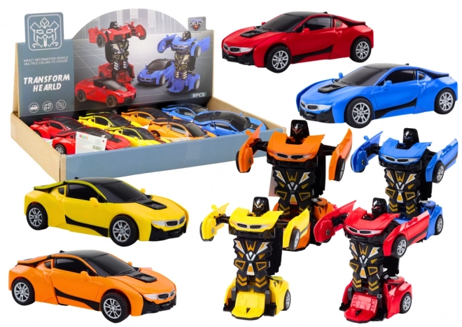 auto-robot 2v1 robot transformable en 4 couleurs