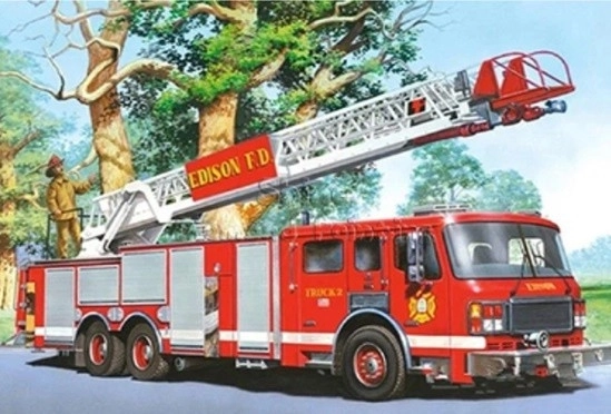 Mosaïque de diamant - Camion de pompiers