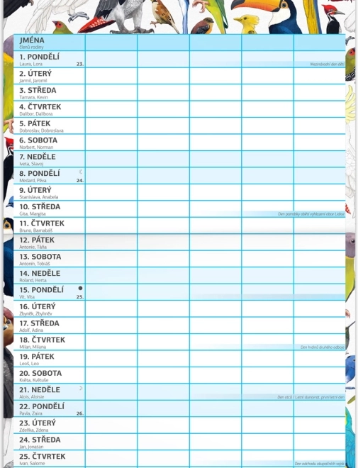 Calendrier de planification familiale Animalium 2026