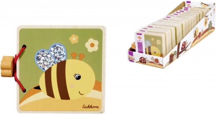 Livre d’images en bois pour enfants, 8 pages, 8 × 8 cm