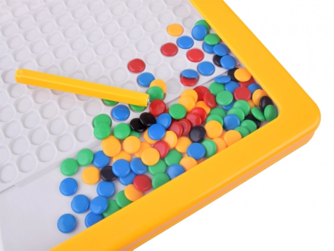 Tableau éducatif magnétique avec chevilles pour assemblage