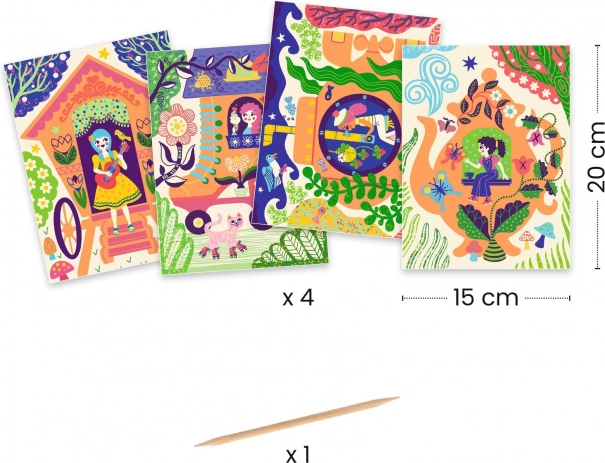 Images à gratter Maisons DJECO