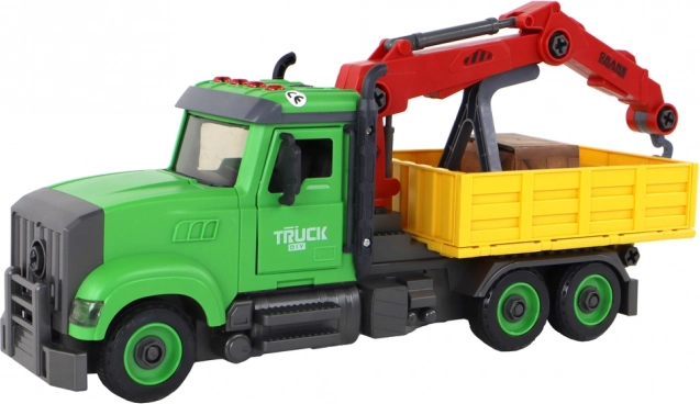 Grue mobile, benne basculante et portes ouvrantes