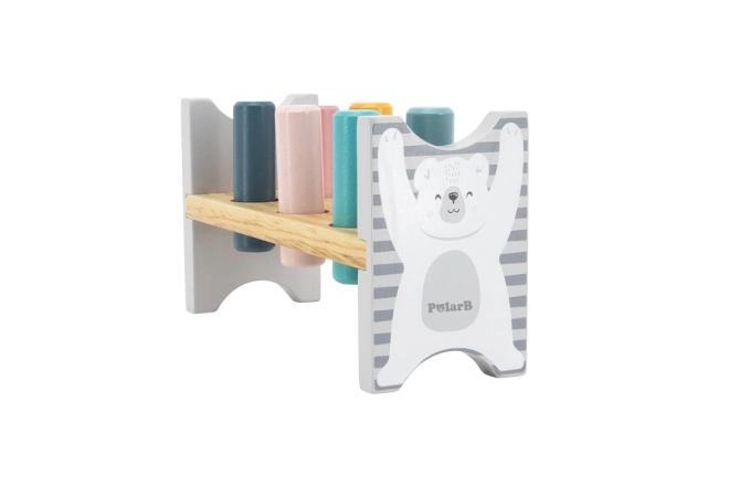 VIGA PolarB Banc en bois avec marteau – Jouet Montessori
