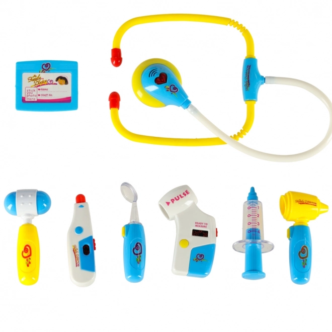 Ensemble de docteur pour enfants dans une valise - bleu