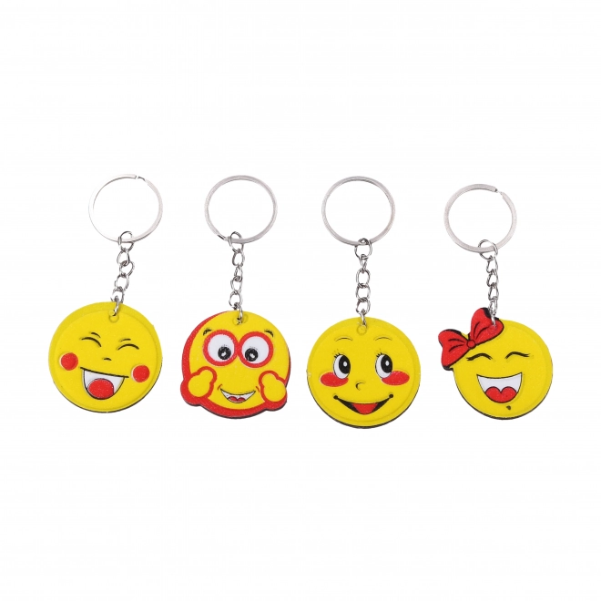 Porte-clés visage, 4 types